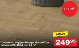 Bauhaus Timberman vinylgulv novego washed oak sildeben 600x100x7 mm 1,2 m² tilbud