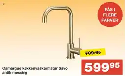 Bauhaus Camargue køkkenvaskarmatur savo antik messing tilbud