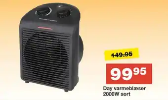 Day varmeblæser 2000w sort