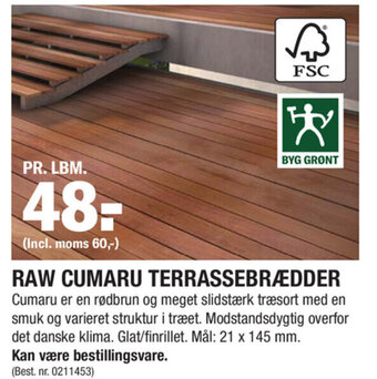 Raw Cumaru Terrassebrædder
