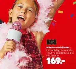 Fætter BR Mikrofon med rhinsten tilbud