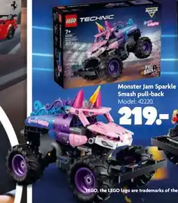 Fætter BR Monster Jam Sparkle Smash pull-back tilbud