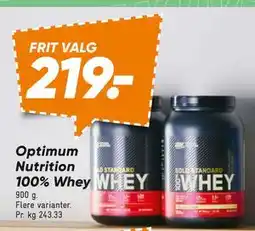 Bilka Optimum Nutrition 100% Whey tilbud