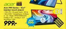Bilka Acer PM1 Series - 15,6” bærbar touch skærm tilbud