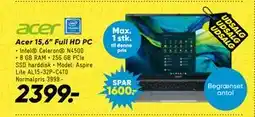 Bilka Acer 15,6” Full HD PC tilbud