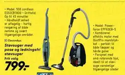 Bilka Støvsuger med pose og ledningsfri støvsuger tilbud