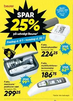 Bilka SPAR 25% på udvalgt Beurer tilbud