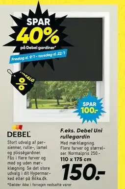 Bilka SPAR. 40% på Debel gardiner tilbud