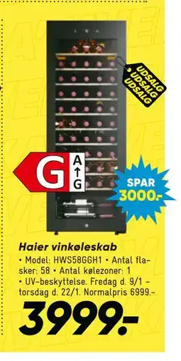 Bilka Haier vinkøleskab tilbud
