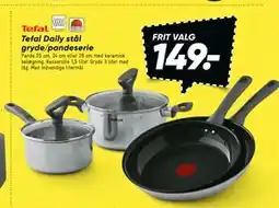 Bilka Tefal Daily stål gryde/pandeserie tilbud