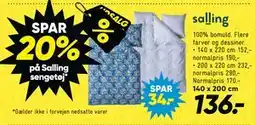 Bilka SPAR. 100% på Salling sengetøj tilbud