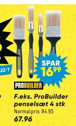Bilka ProBuilder penselsæt 4 stk tilbud