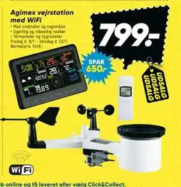 Bilka Agimex vejrstation med WiFi tilbud