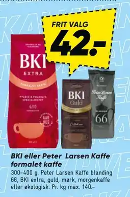 Bilka BKI eller Peter Larsen Kaffe formalet kaffe tilbud