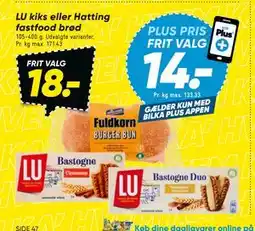 Bilka LU kiks eller Hatting fastfood brød tilbud