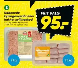Bilka Udbenede kyllingeoverlår eller hakket kyllingekød tilbud