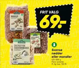 Bilka Svansø nødder eller mandler tilbud
