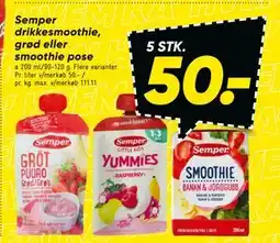 Bilka Semper drikkesmoothie, grød eller smoothie pose tilbud