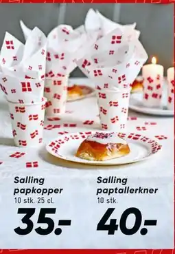 Bilka Salling paptallerkner tilbud