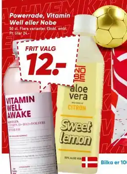 Bilka Powerrade, Vitamin Well eller Nobe tilbud