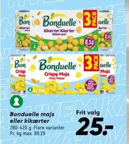Bilka Bonduelle majs eller kikærter tilbud