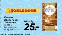 Bilka Ferrero Rocher eller Toblerone tilbud