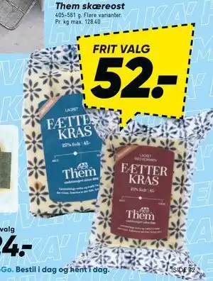 Bilka Them skæreost tilbud