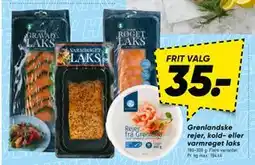 Bilka Grønlandske rejer, kold- eller varmrøget laks tilbud