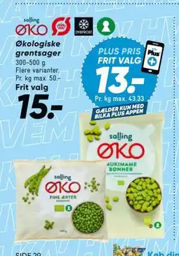 Bilka Økologiske grøntsager tilbud