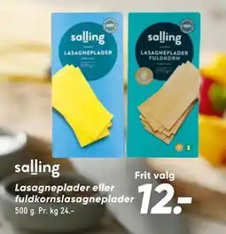 Bilka Lasagneplader eller fuldkornslasagneplader tilbud