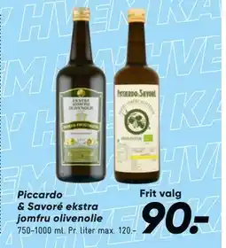 Bilka Piccardo & Savoré ekstra jomfru olivenolie tilbud