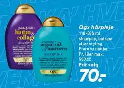 Bilka Ogx hårpleje tilbud