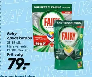 Bilka Fairy opvasketabs tilbud