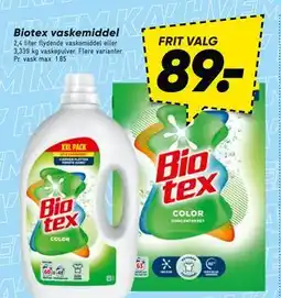 Bilka Biotex vaskemiddel tilbud