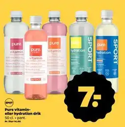 Netto Pure vitamin- eller hydration drik tilbud