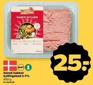 Netto Dansk hakket kyllingekød 3-7% tilbud