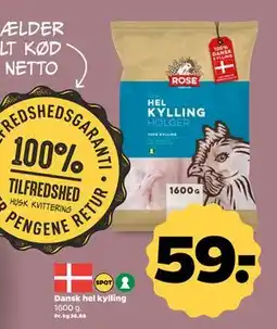 Netto Dansk hel kylling tilbud