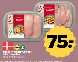 Netto Dansk kyllingebrystfilet eller -inderfilet tilbud