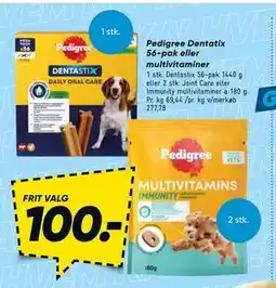 Bilka Pedigree Dentatix 56-pak eller multivitaminer tilbud