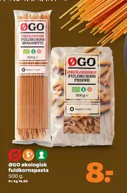 Netto ØGO økologisk fuldkornspasta tilbud