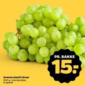 Grønne stenfri druer