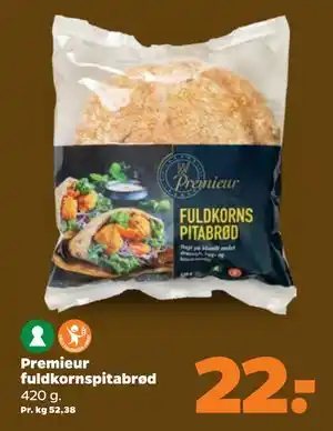 Netto Premieur fuldkornspitabrød tilbud