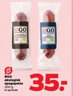 Netto ØGO økologisk spegepølse tilbud