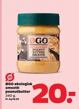 Netto ØGO økologisk smooth peanutbutter tilbud