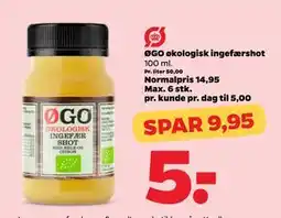 Netto ØGO økologisk ingefærshot tilbud