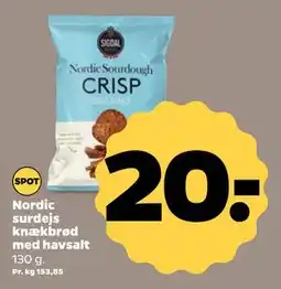 Netto Nordic surdejs knækbrød med havsalt tilbud
