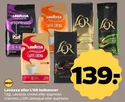 Netto Lavazza eller L'OR helbønner tilbud
