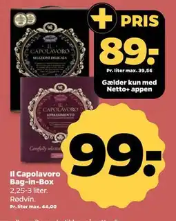 Netto Il Capolavoro Bag-in-Box tilbud