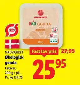 Lidl Økologisk gouda tilbud