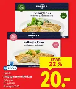 Lidl Indbagte rejer eller laks tilbud